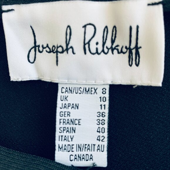 Joseph Ribkoff Black Stretch Pant with Beautiful Embroidered 3-D Rose Detail sz8 - Picture 2 of 10